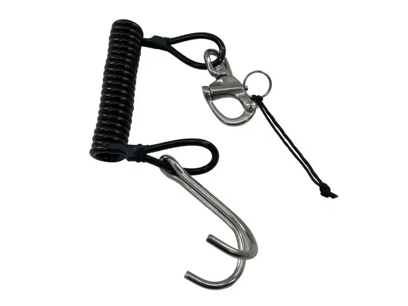 Rifhaak Dubbele Haak Spiraal met Stalen kabel + Quick Connector