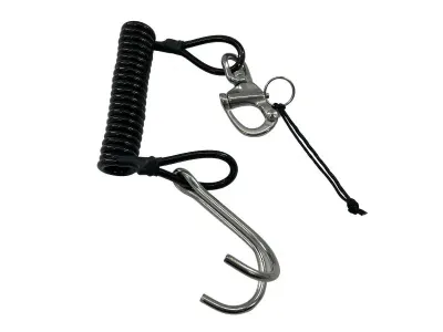 Rifhaak Dubbele Haak Spiraal met Stalen kabel + Quick Connector