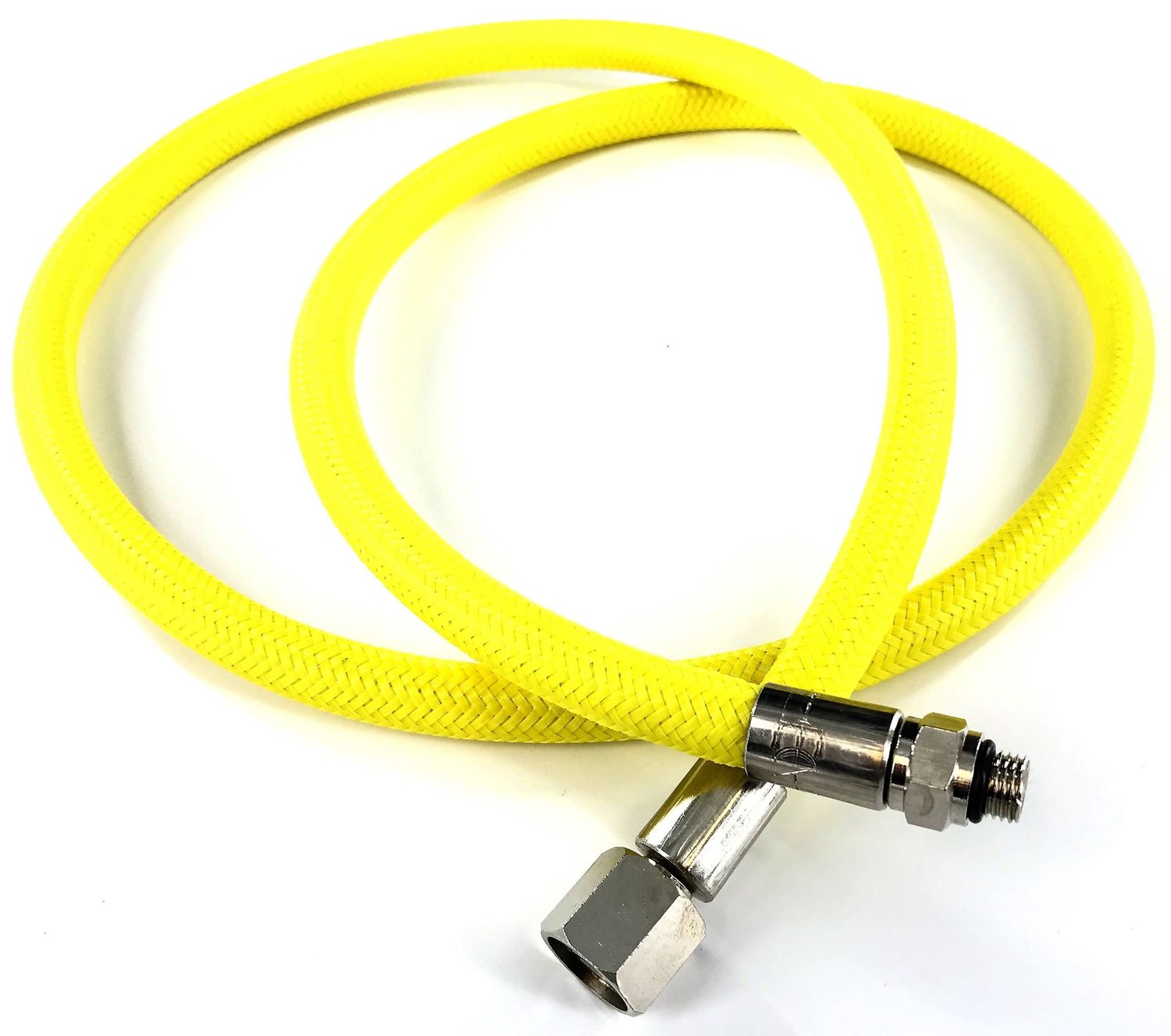 Middendruk slang 200 cm, Kleur: Geel