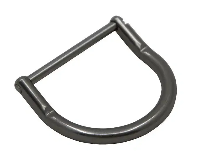D-ring bended 40 of 50 mm inox met schroef