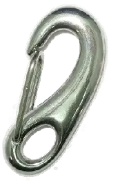 Rounded Spring Hook RVS 65 mm