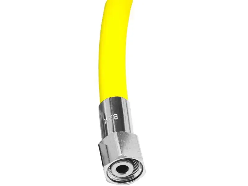 Middendruk slang 100 cm Geel Rubber