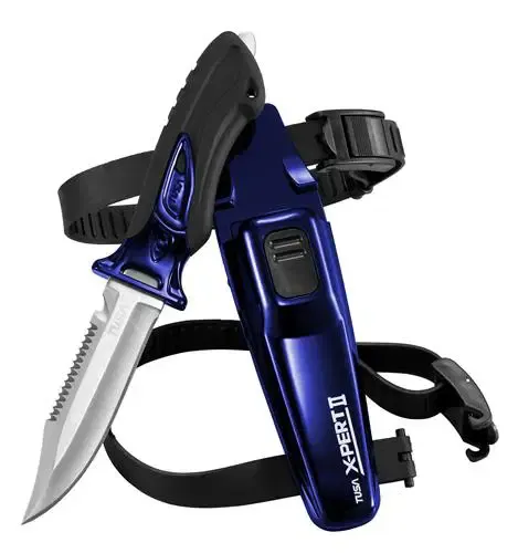 Tusa X-Pert II Duikmes Scherpe punt, Kleur: Blauw