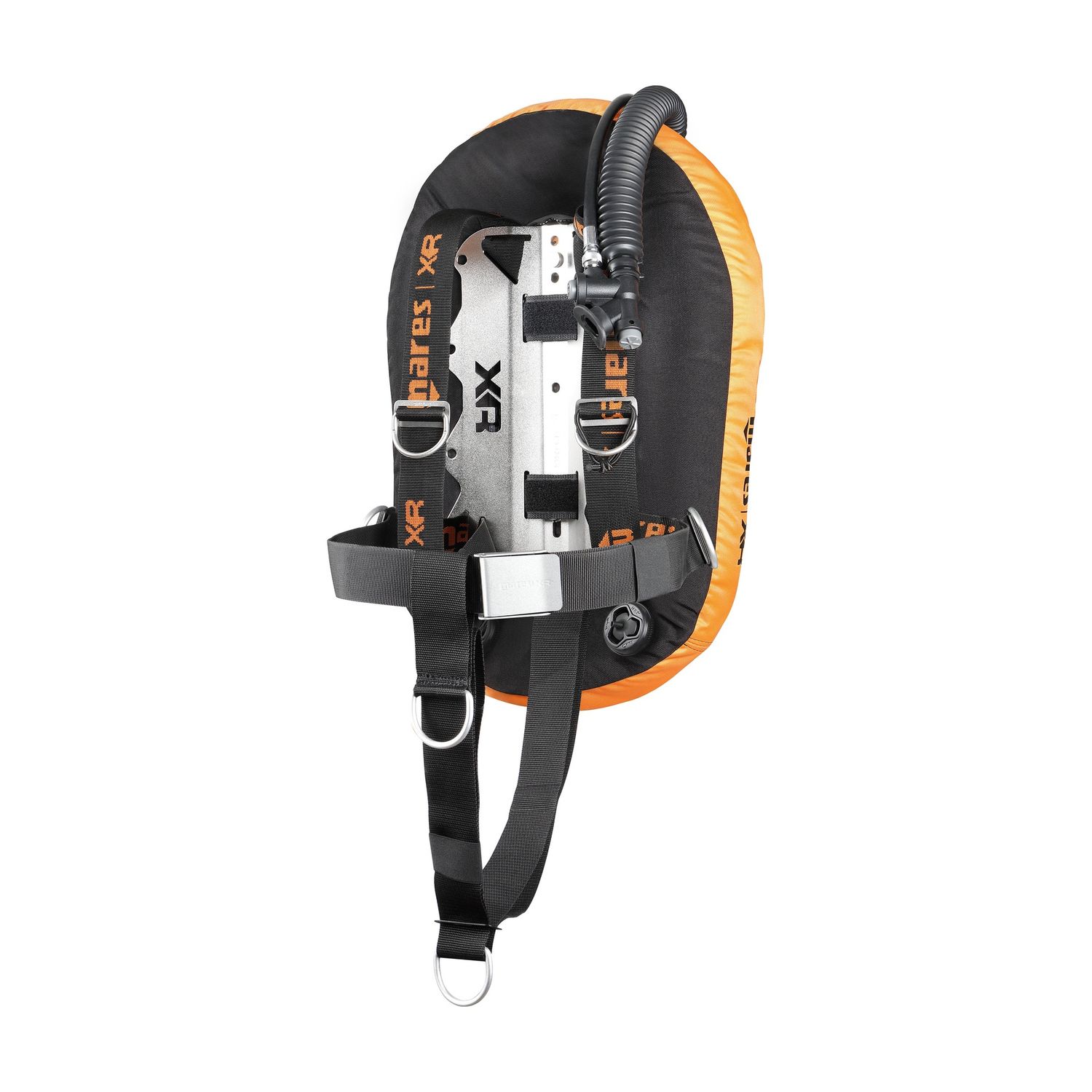 High Volume Single BackMount.Set-XR Line, Kleur: Zwart - Oranje