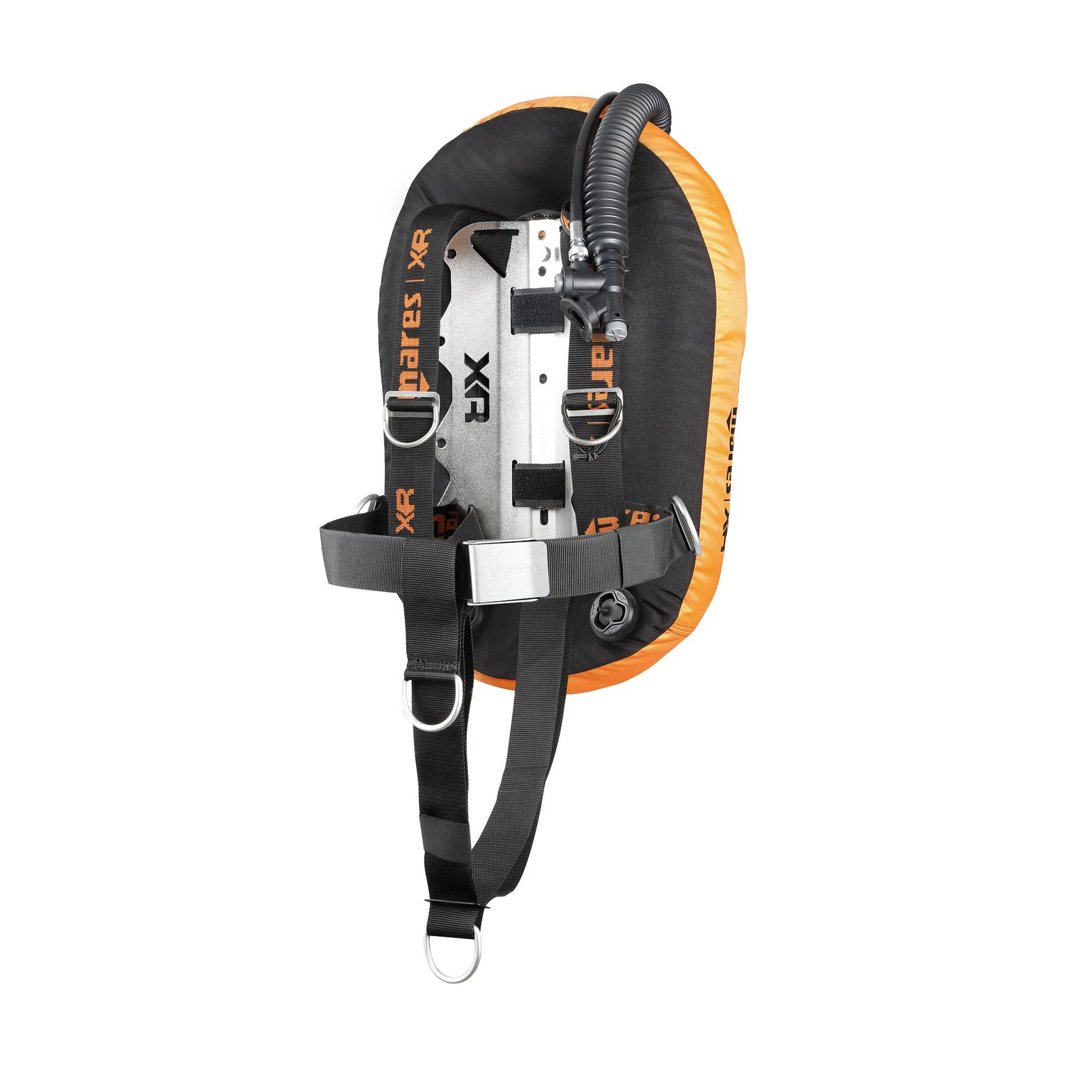 High Volume Single BackMount.Set-XR Line, Kleur: Zwart - Oranje