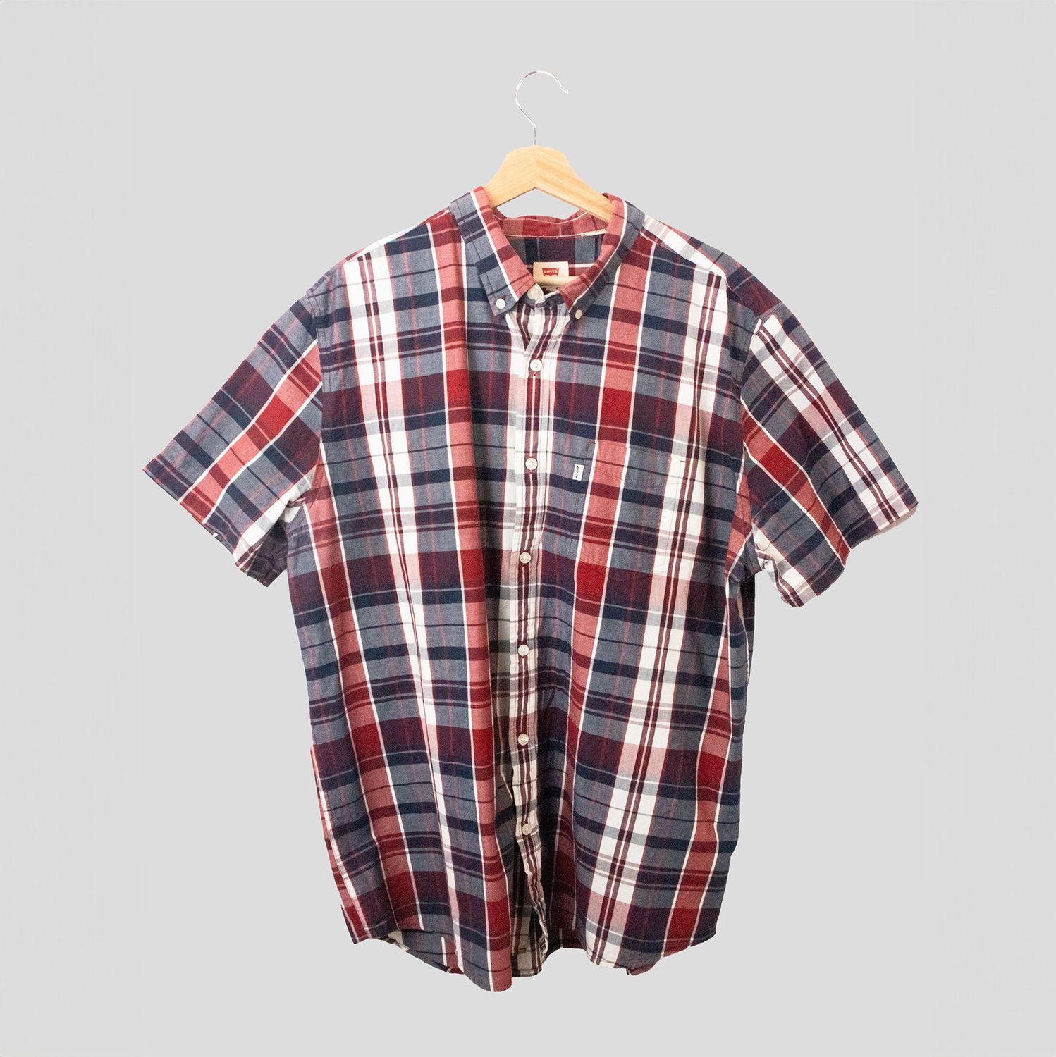 CAMISA CUADROS MANGA CORTA LEVIS Y2K