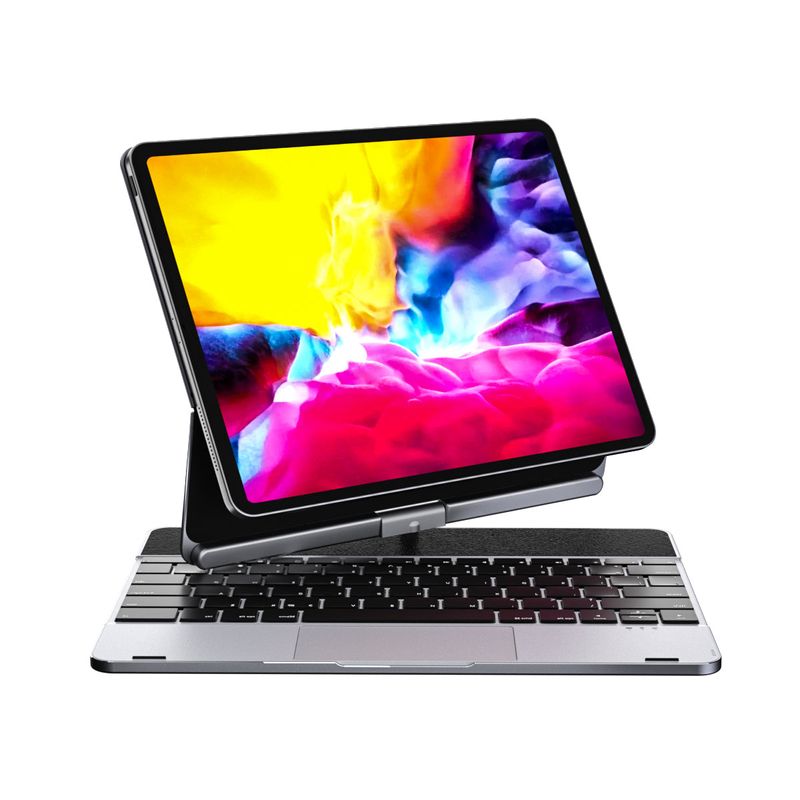 Doqo AluFlex™ iPad Pro 12,9" için Alüminyum Alaşım Klavye Kılıf