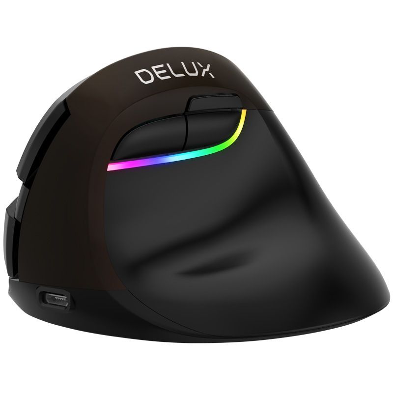 Delux M618 Mini Bluetooth 4.0 ve 2.4G Kablosuz Ergonomik Şarjlı Dikey Mouse