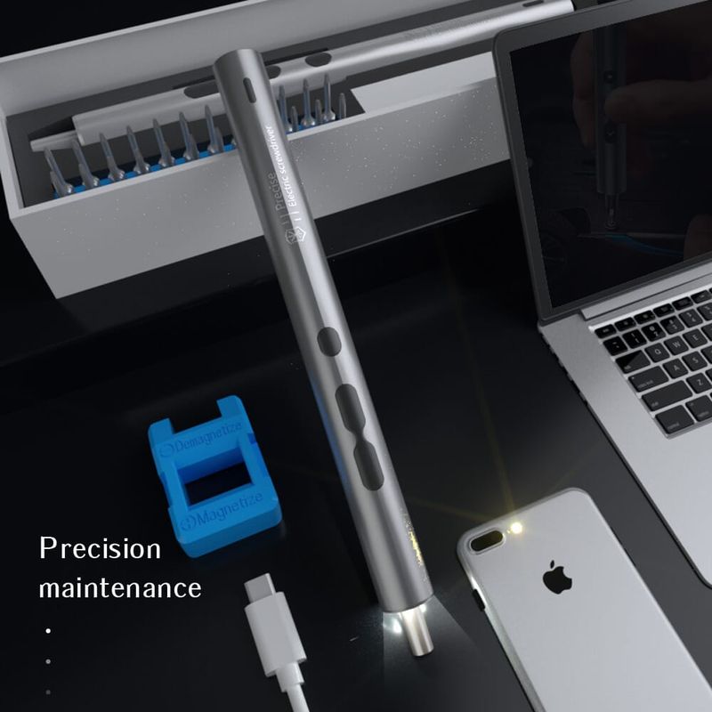 UF Tools 28 Parça Şarjlı LED Işıklı Elektrikli Hassas Tornavida Seti (KS-882037)