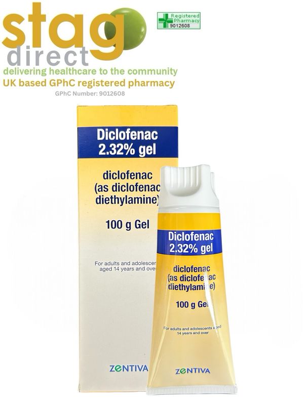 Zentiva Diclofenac 2.32% Pain Relief Gel - 100g Zentiva Diclofenac 2.32% Pain Relief Gel - 100g
