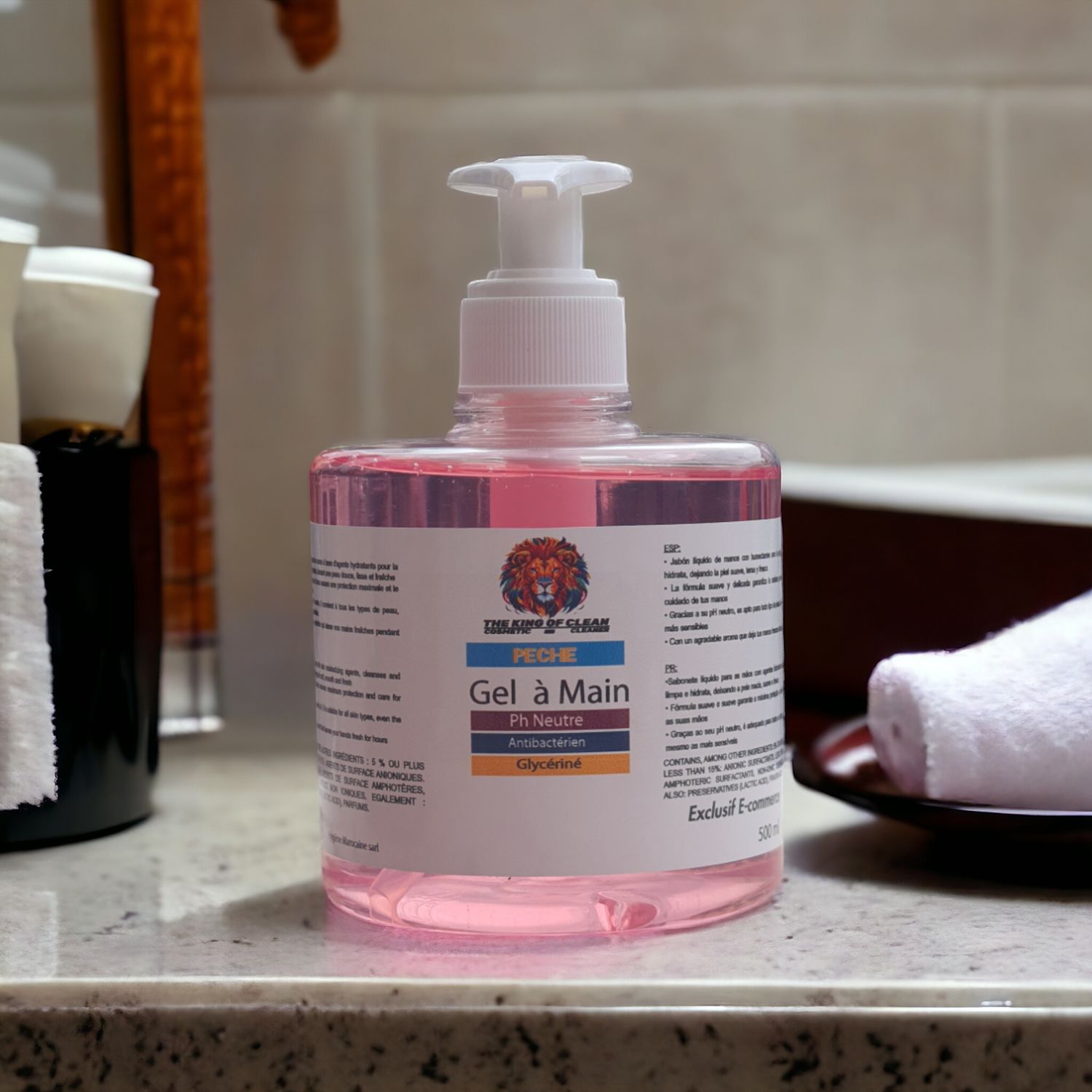Gel à main - (Pêche) 500 ml