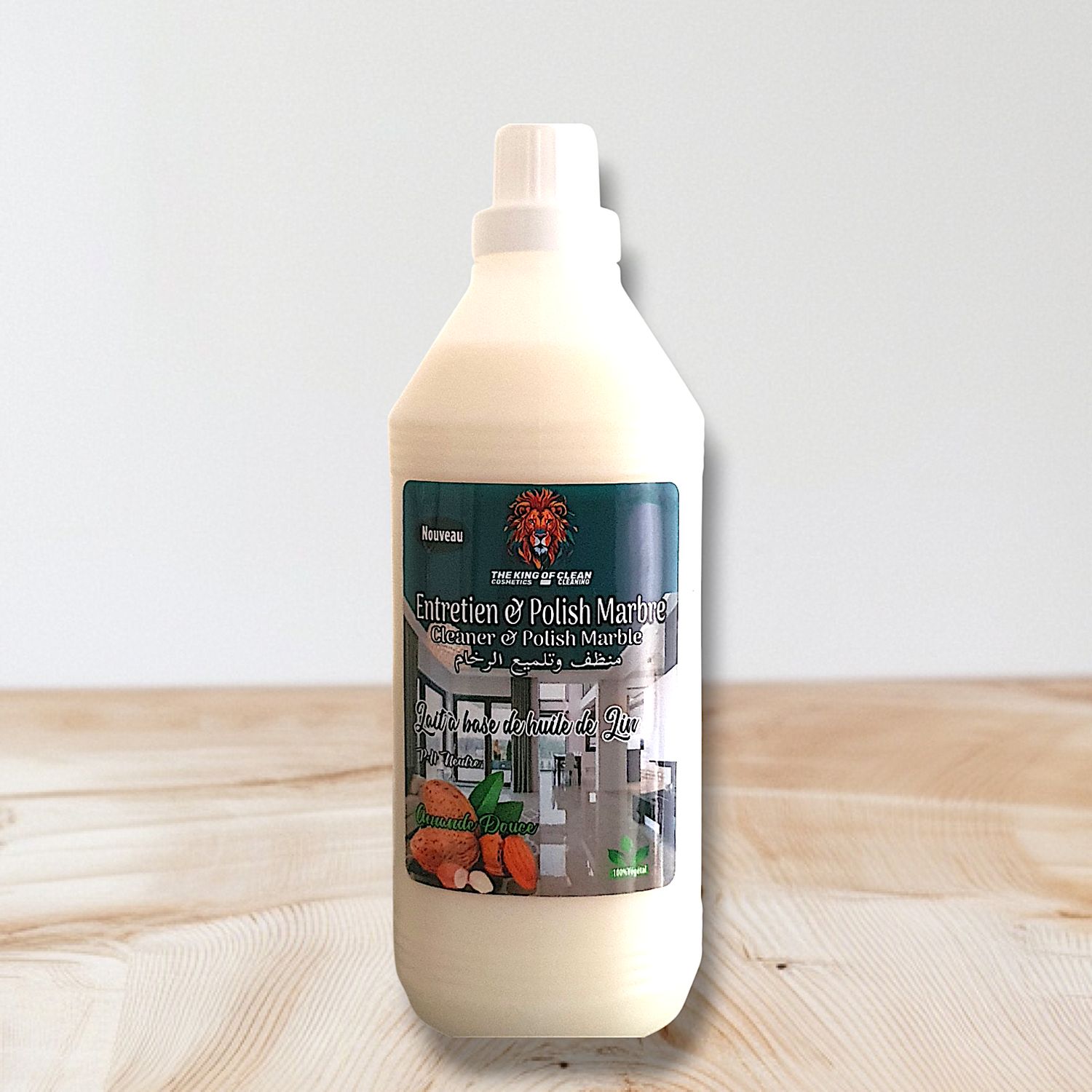 Lait à base de l&#39;huile de lin pour marbre (Amande) 1L