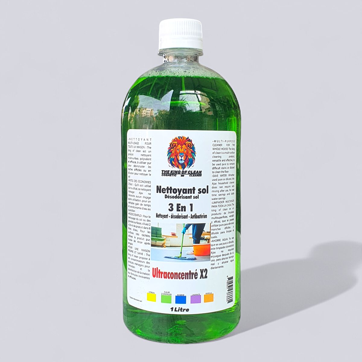 Nettoyant Sol 3-en-1 Ultraconcentré (Fleur d&#39;oranger)