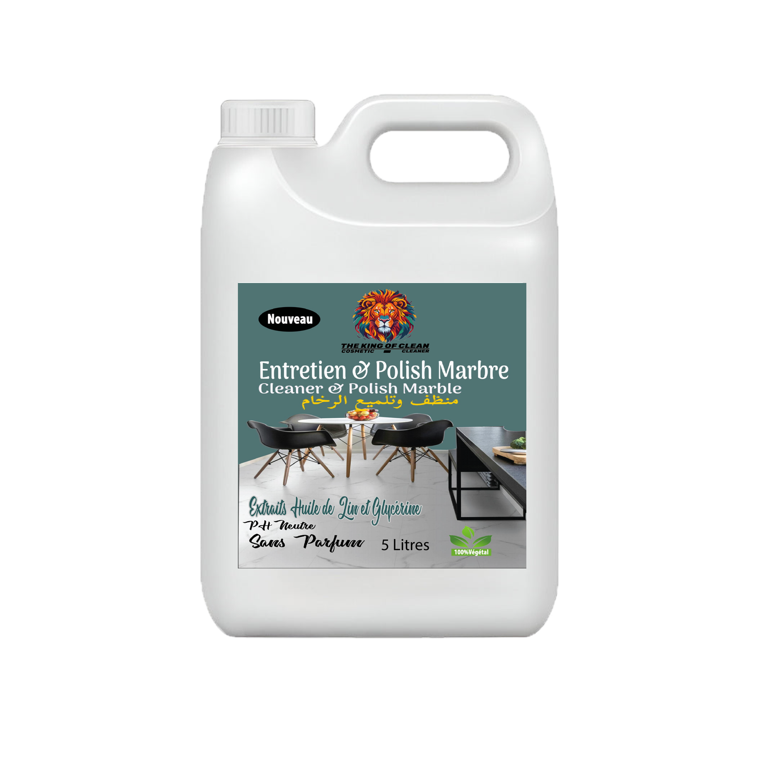 Nettoyant marbre à l&#39;huile de lin &amp; Glycérine pour marbre  5L