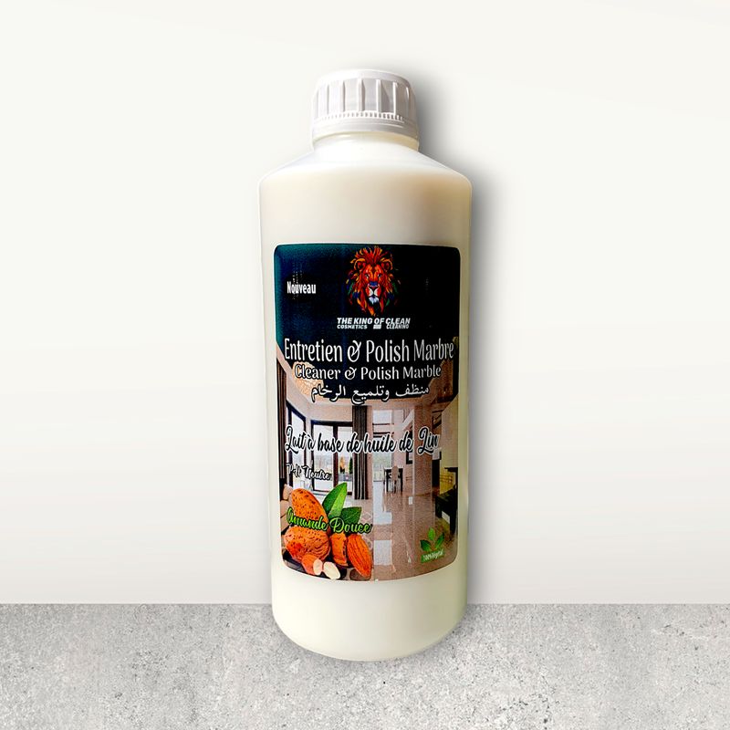 Lait à base de l&#39;huile de lin pour marbre (Amande) 1L