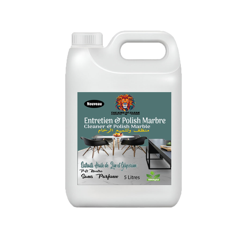 Nettoyant marbre à l'huile de lin &amp; Glycérine pour marbre  5L