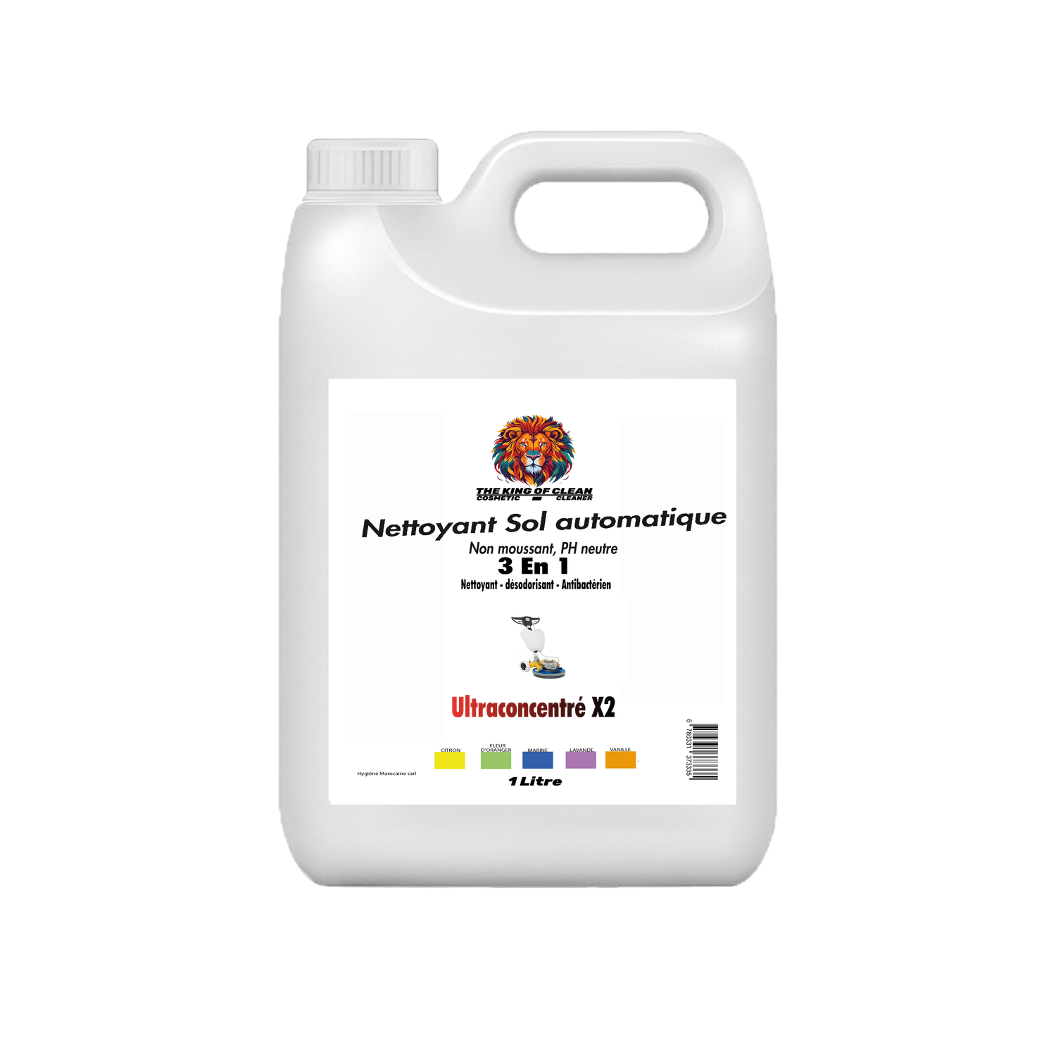 Nettoyant Sol 3-en-1 Autolaveuse Ultraconcentré (Fleur d'oranger)