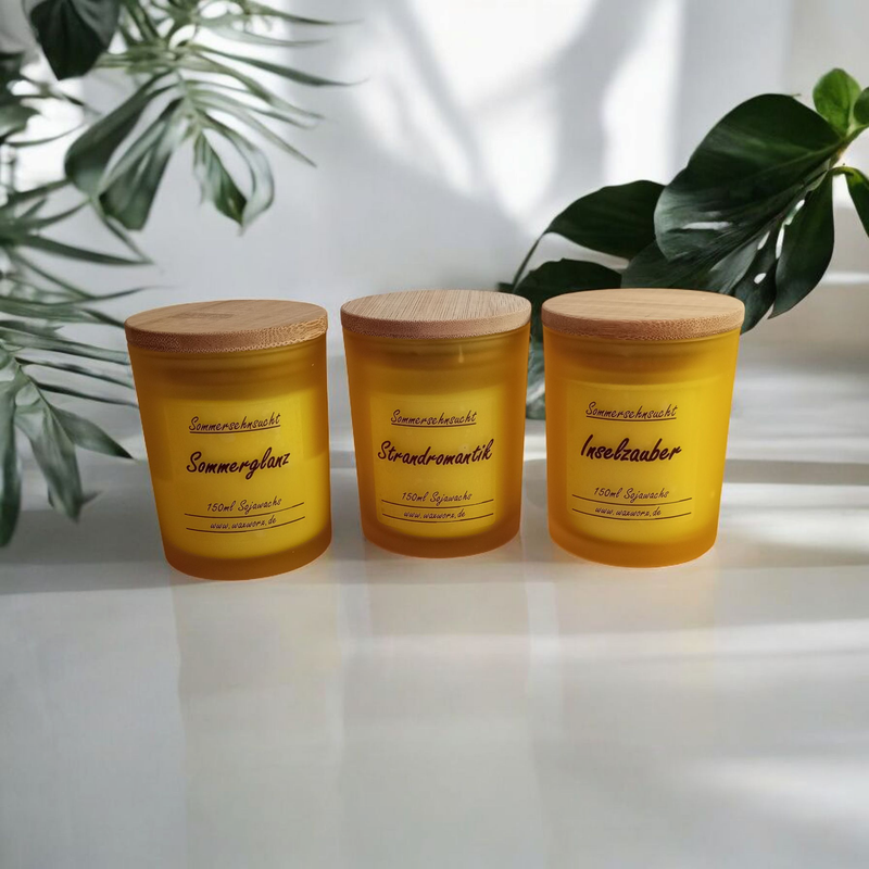 Sommersehnsucht - Duftkerzen im Glas
