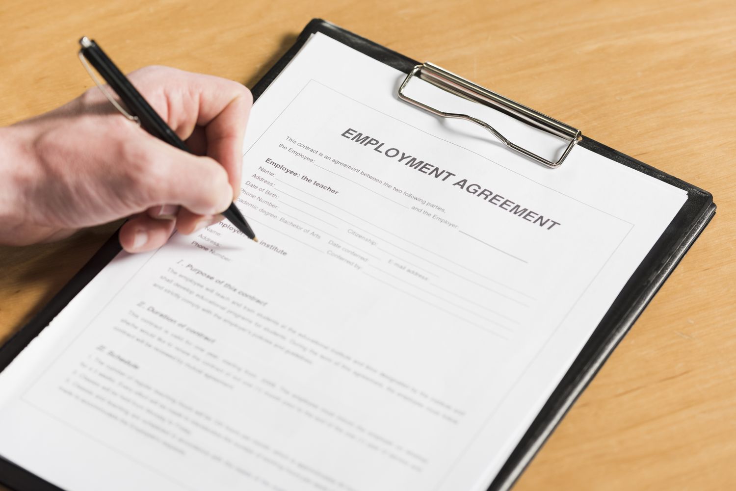 Permanent Employment Contract with Guidelines