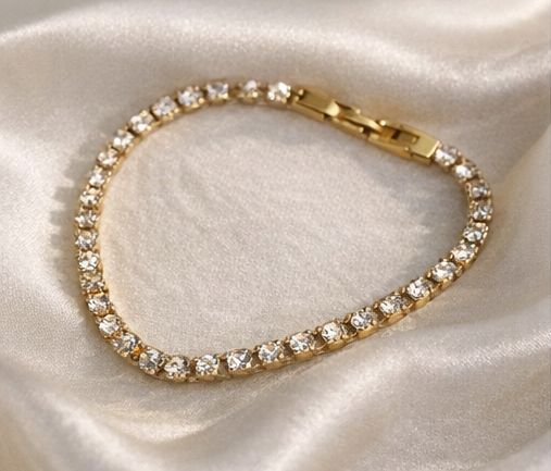 Bracelet Doré avec pierres scintillantes