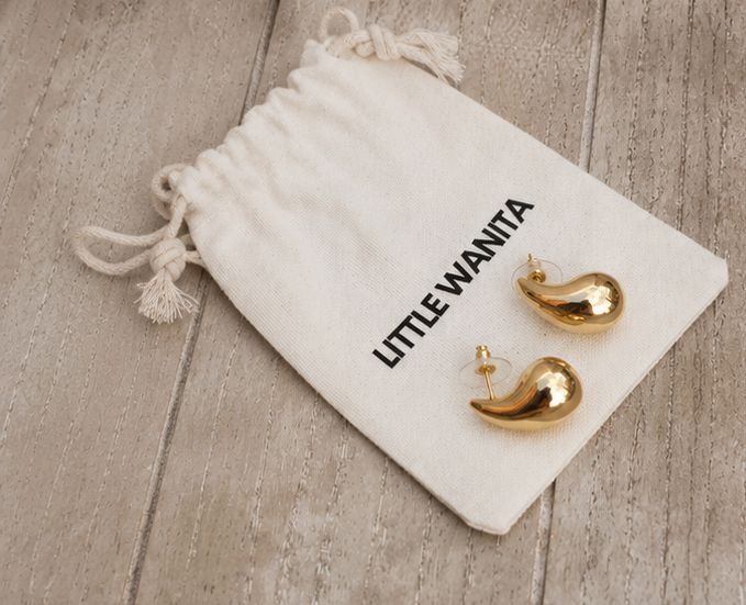​Boucles d'oreilles Goutte Dorée