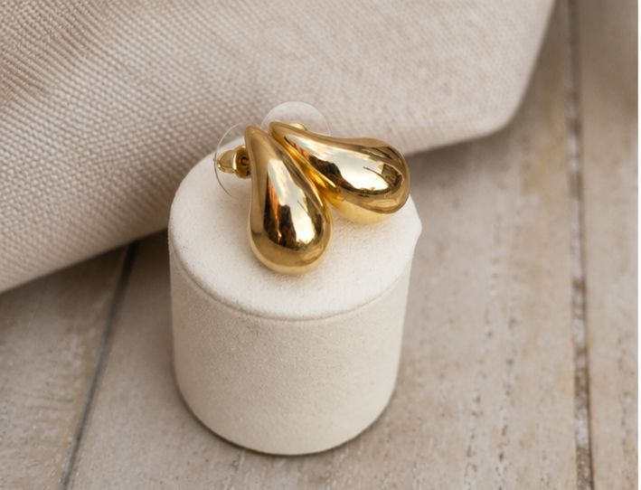 ​Boucles d'oreilles Goutte Dorée