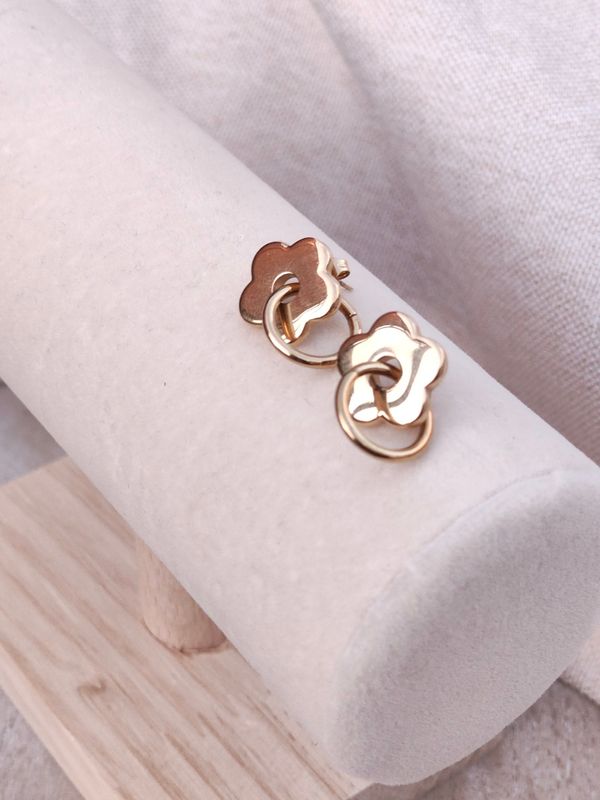 Boucles d'Oreilles Fleur Dorée