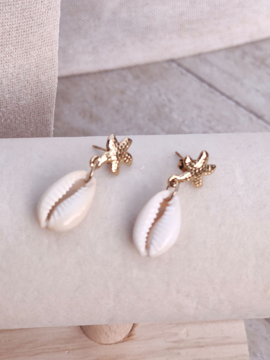 Boucle d'oreille Coquillage