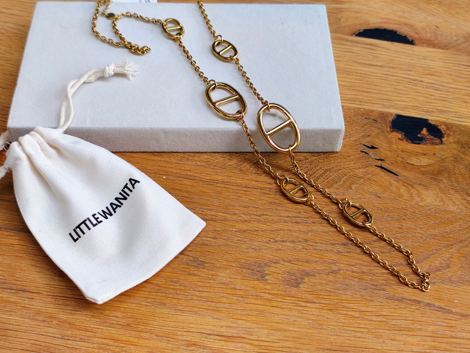 Collier Sautoir à maillons ovales
