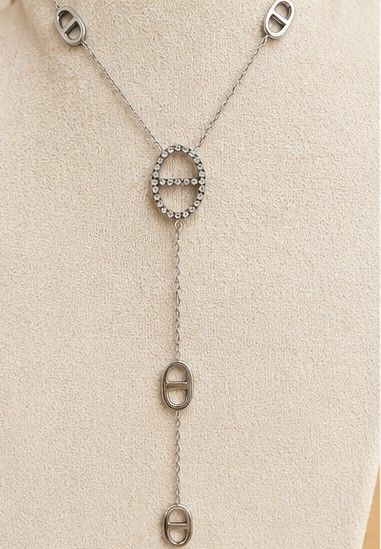 Collier en Y à maillons ovales