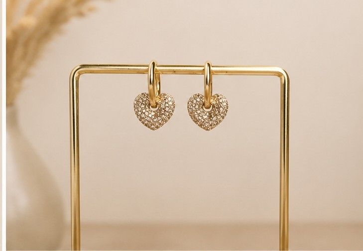 Boucle d'oreille Coeur pendant