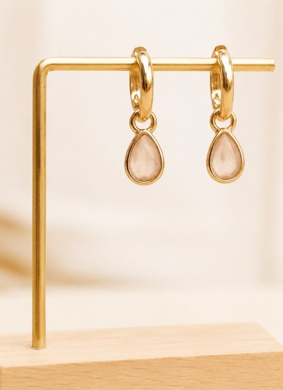 Boucles d'oreilles goutte nacrée