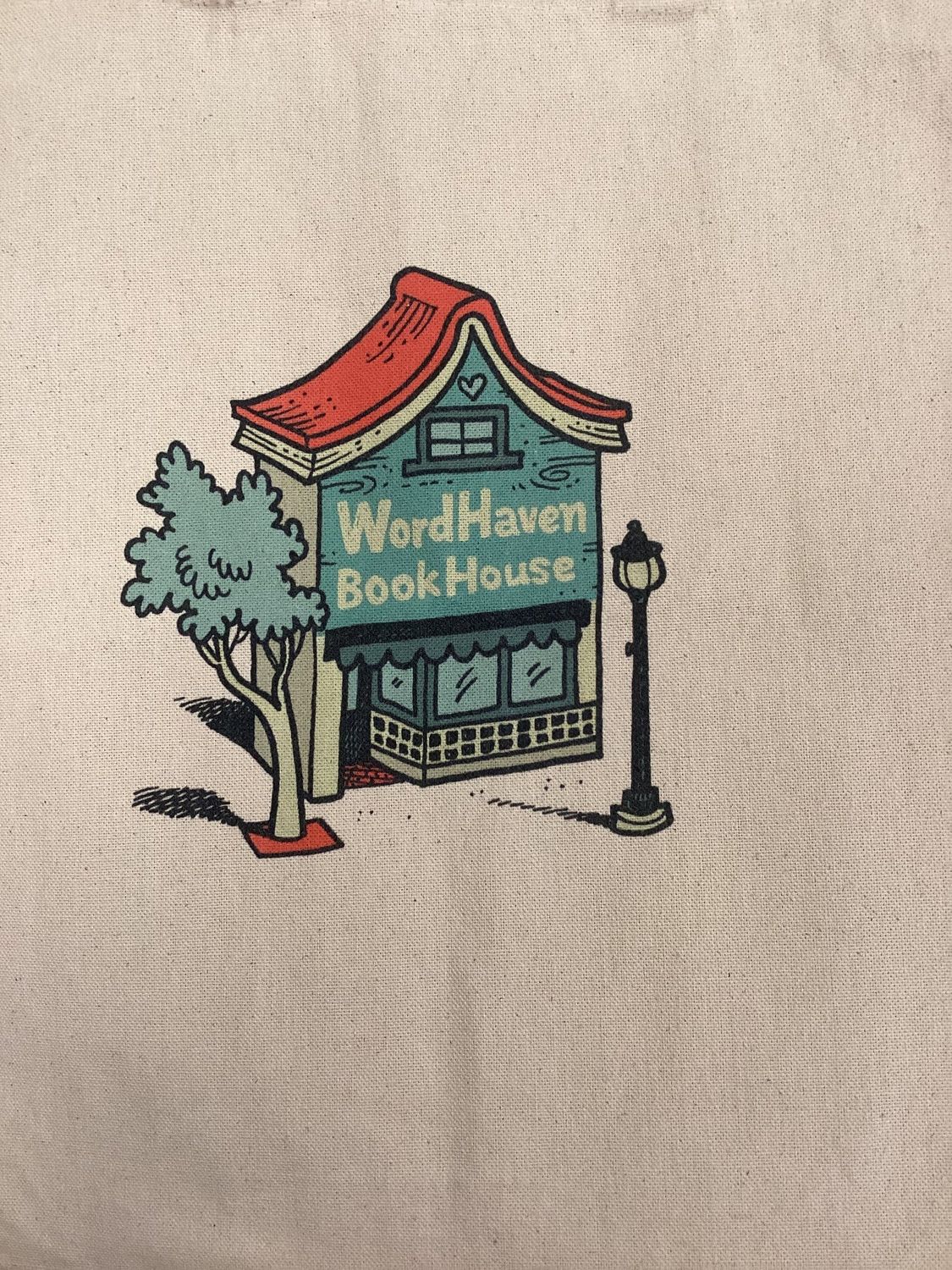 WordHaven Canvas Tote Bag (white)