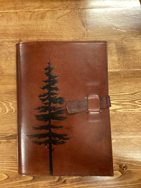 Brown Leather Tree Journal (large, 7X10)