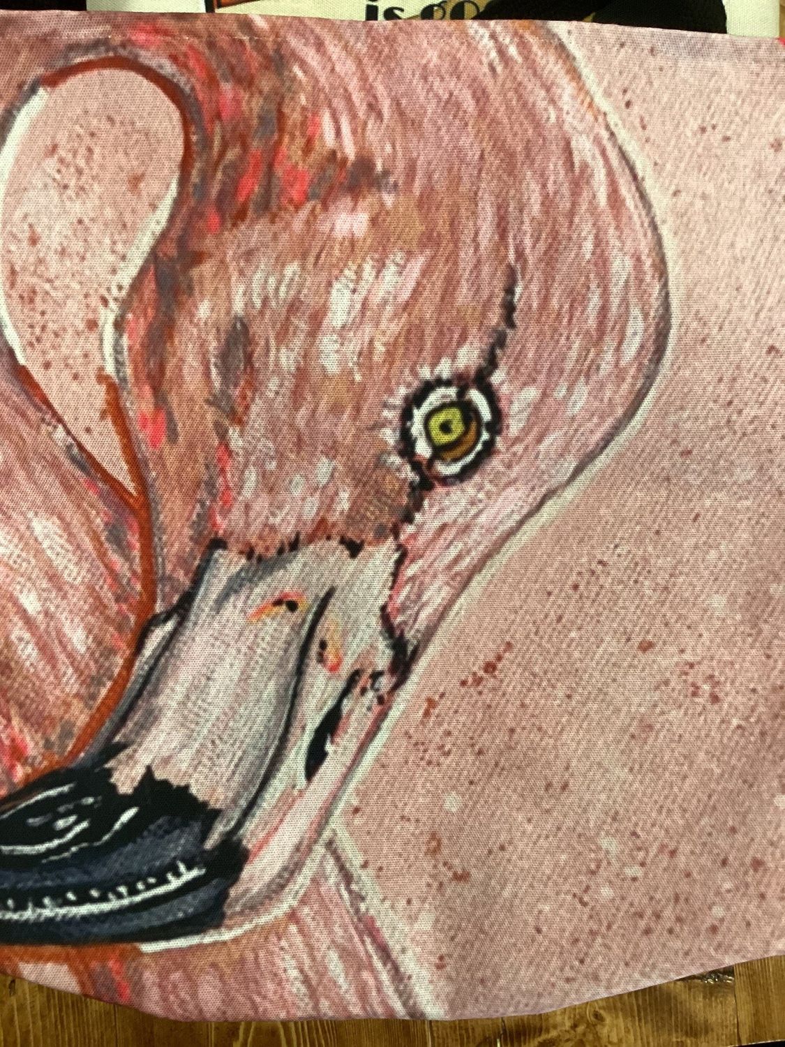 Flamingo tote (large) (Kris Morse)