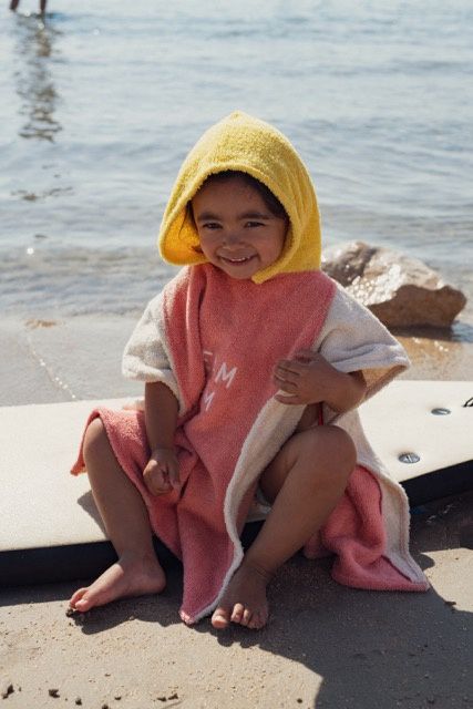 Poncho Eponge &quot;Dream Team&quot;, Taille: Jaune/1-3ans