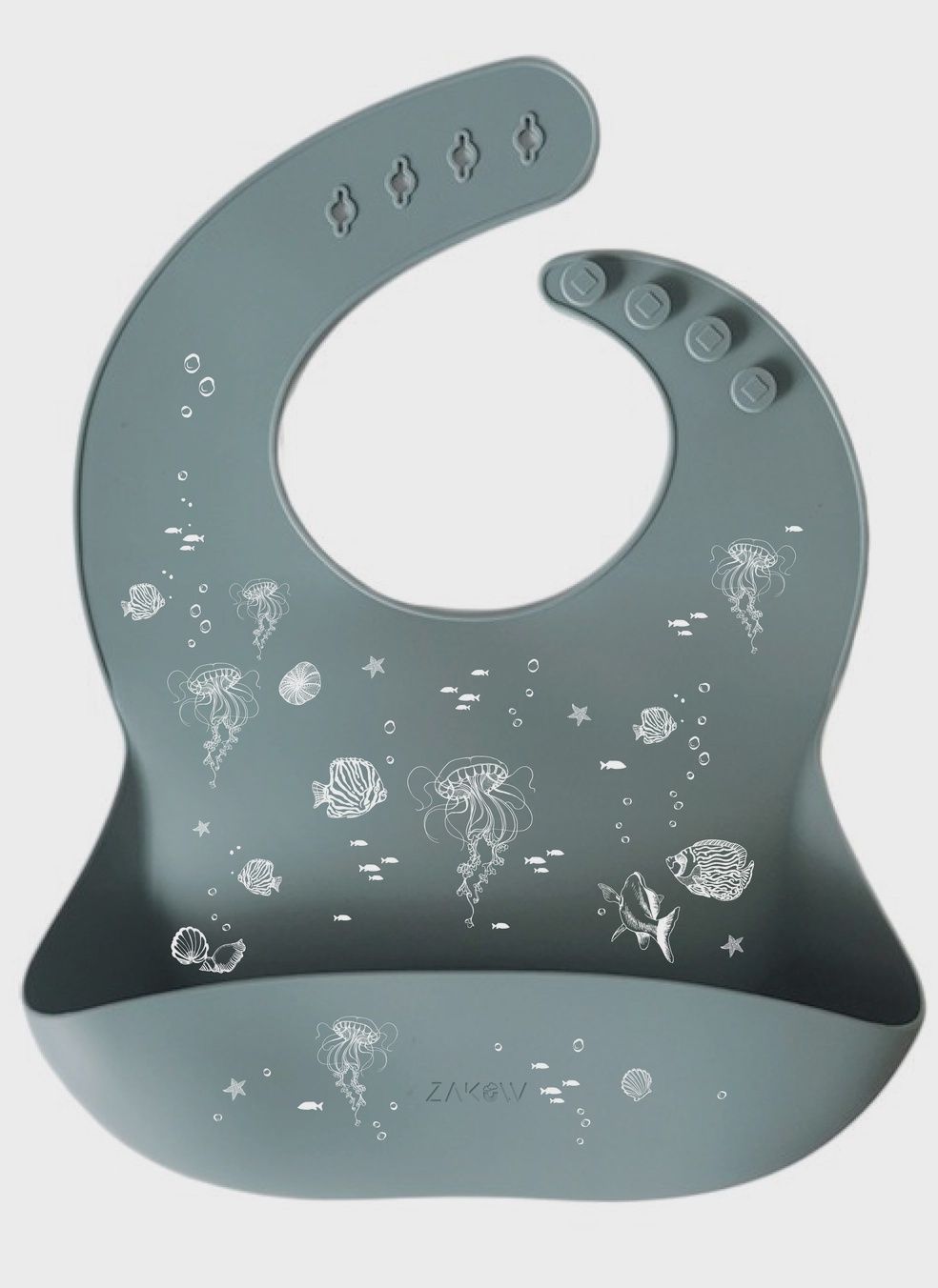 Bavoir en silicone, Couleur: Océan