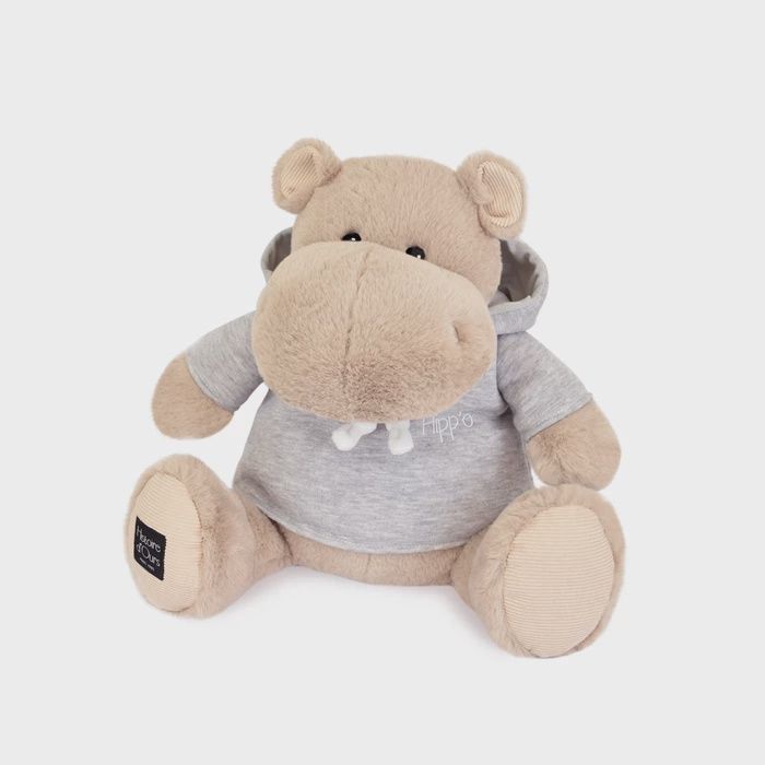 Peluche Hippo à Sweat, Taille: Beige avec sweat 45 cm