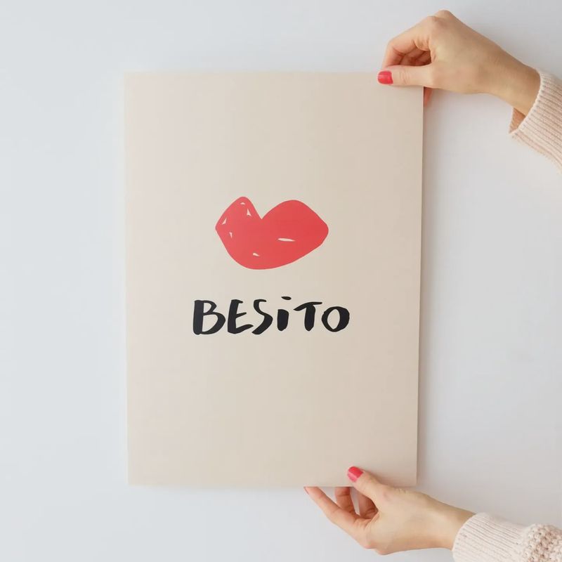 Affiche  &quot;Besitos&quot;
