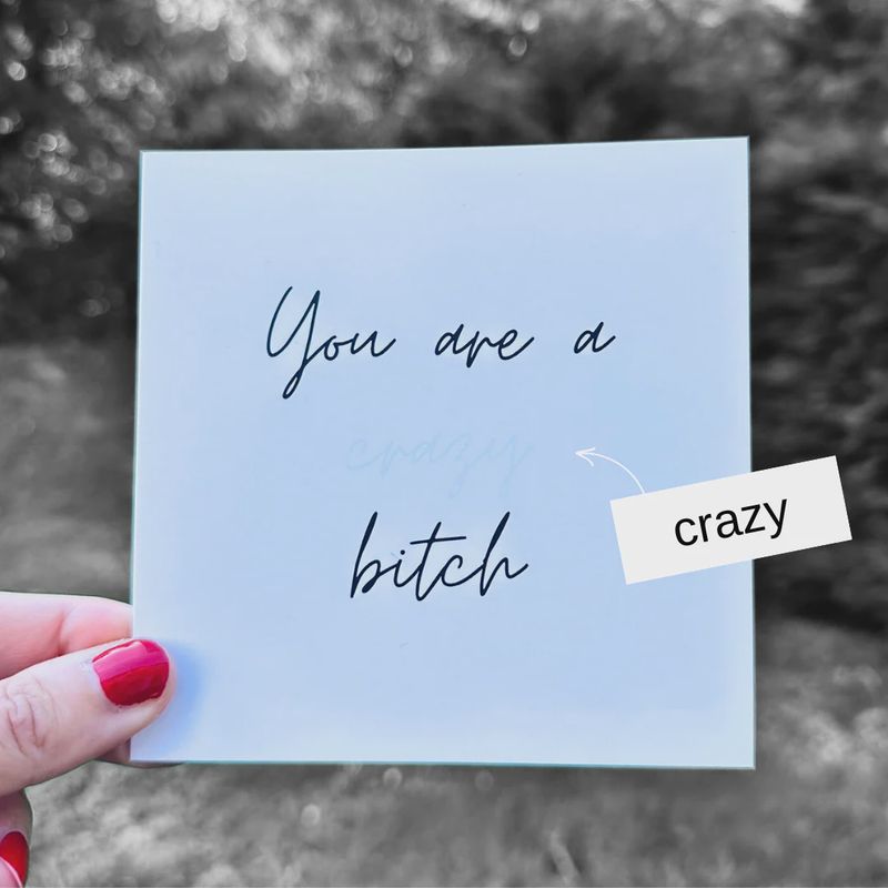 Carte &quot;You Are A (Crazy) Bitch&quot;