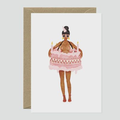Carte &quot;Girl in a Cake&quot;