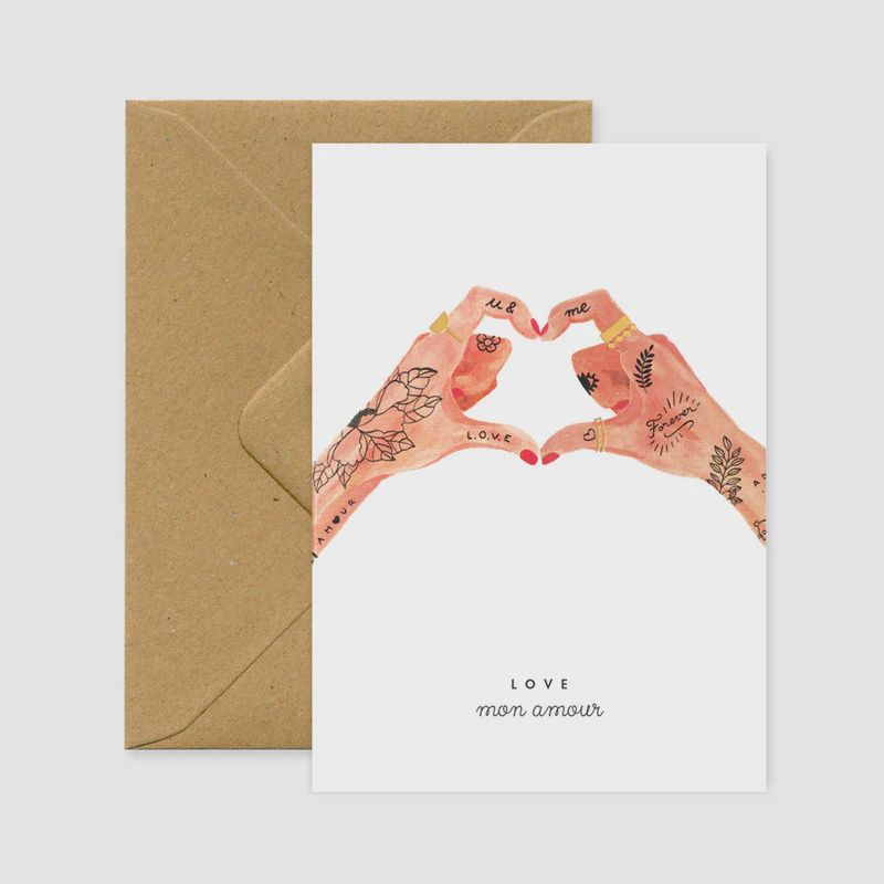 Carte &quot;Hands of love&quot;