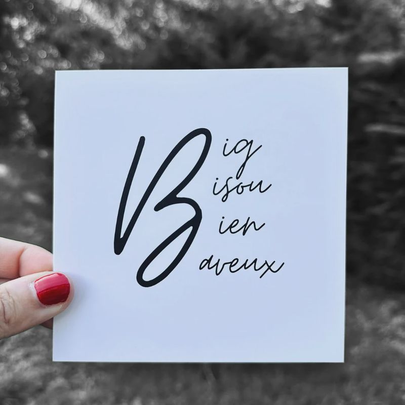 Carte &quot;Big Bisous Bien Baveux&quot;