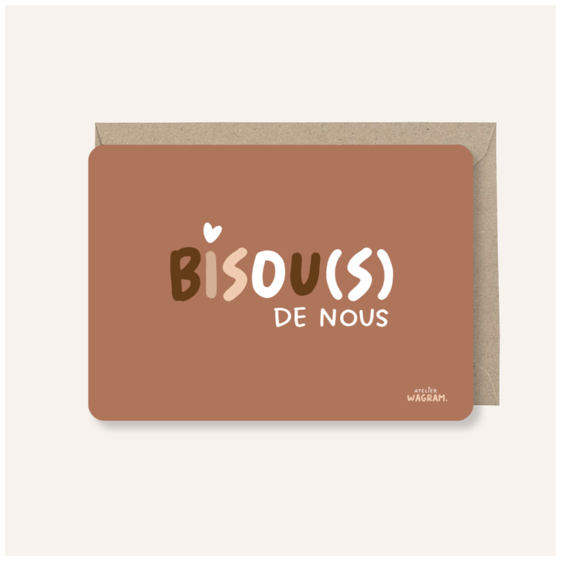 Carte &quot;Bisou(s)&quot;