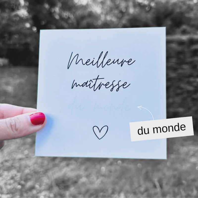 Carte &quot;Meilleure Maîtresse (du Monde) &quot;