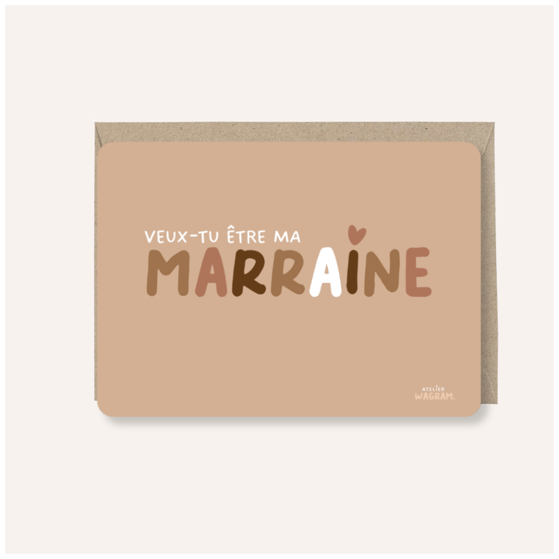 Carte &quot;Veux-tu être ma Marraine&quot;