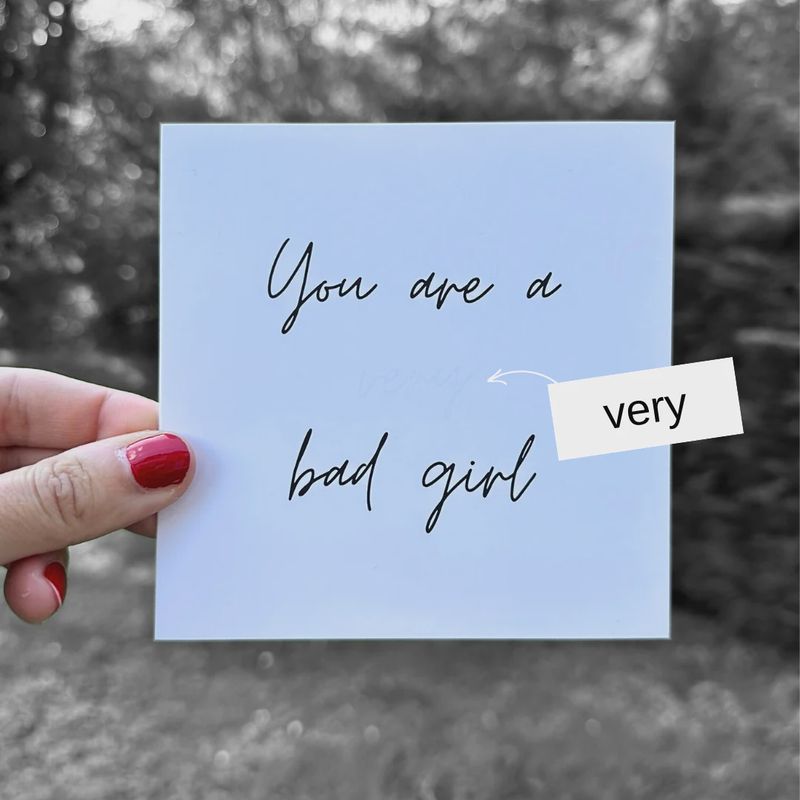 Carte &quot; You Are A (Very) Bad Girl&quot;