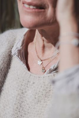 Collier élastique - Pampille céramique