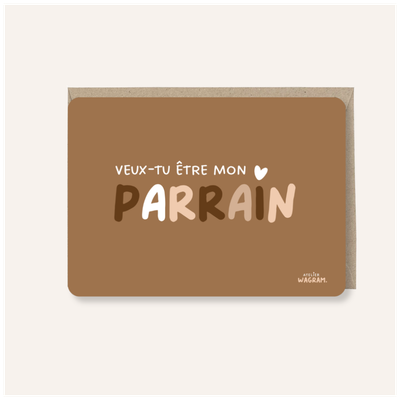 Carte &quot;Veux-tu être mon Parrain&quot;