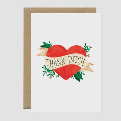Carte &quot;Thanx Bitch&quot;